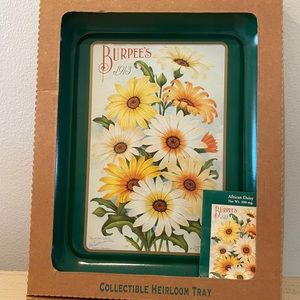 Burpee's Seeds 120 Year Anniversary Collectible Heirloom Tray Daisy NIB